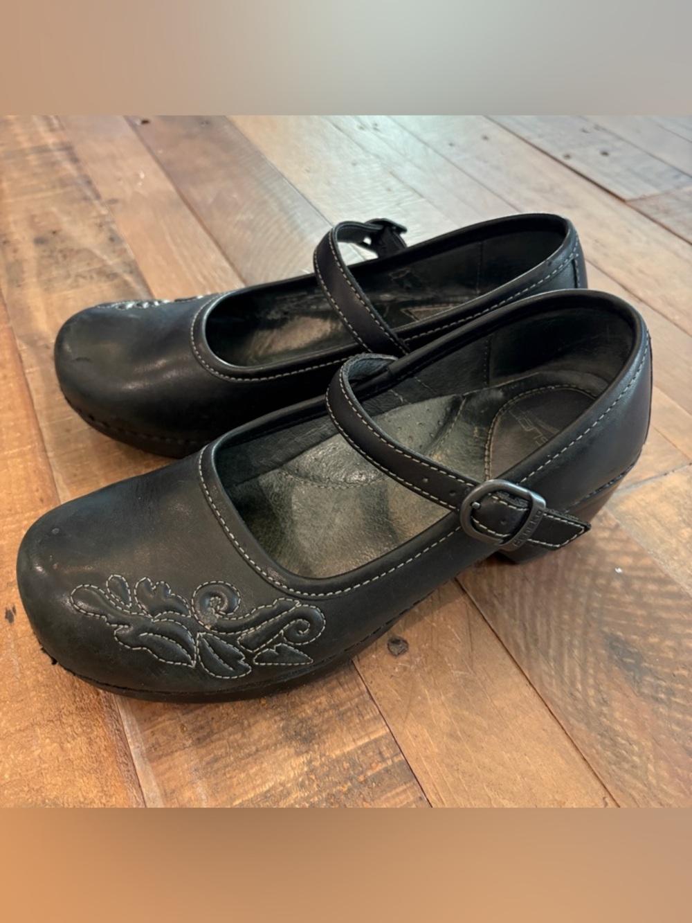 Dansko Savanna Leather Mary Jane Clogs